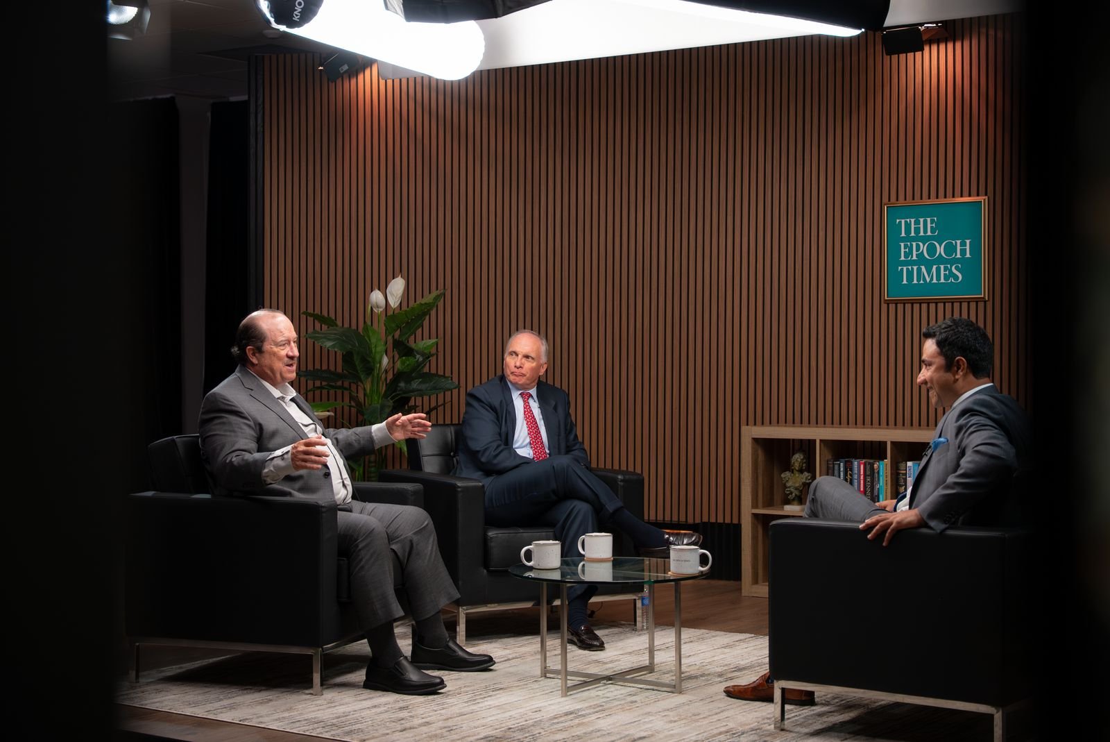Skip York in conversation on The Epoch Times studio set